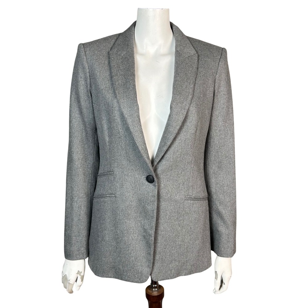 Rag & Bone Blazer women's size 6 Grey Wool Blend Menswear Minimalist Steampunk